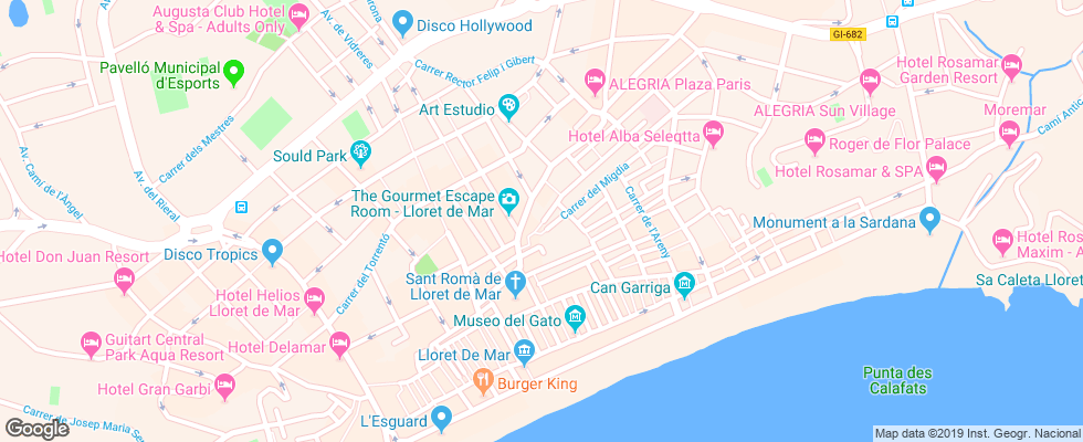 Отель Bellavista Apt на карте Испании