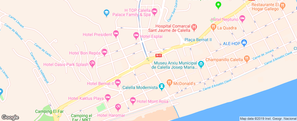 Отель Bernat Ii на карте Испании