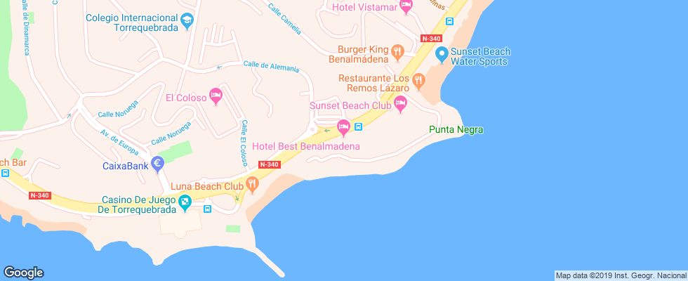 Отель Best Benalmadena на карте Испании