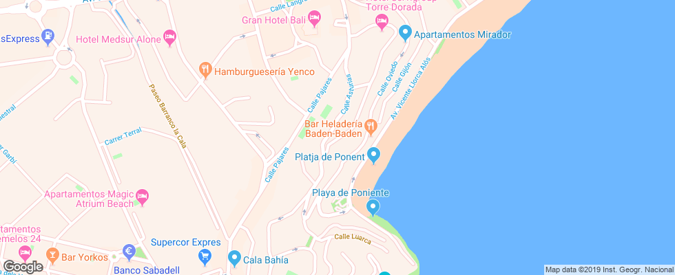 Отель Blue Sea Calas Marina на карте Испании