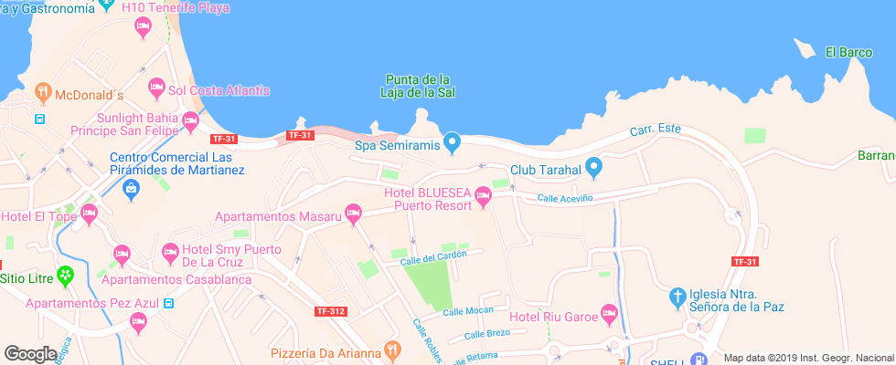 Отель Blue Sea Interpalace на карте Испании