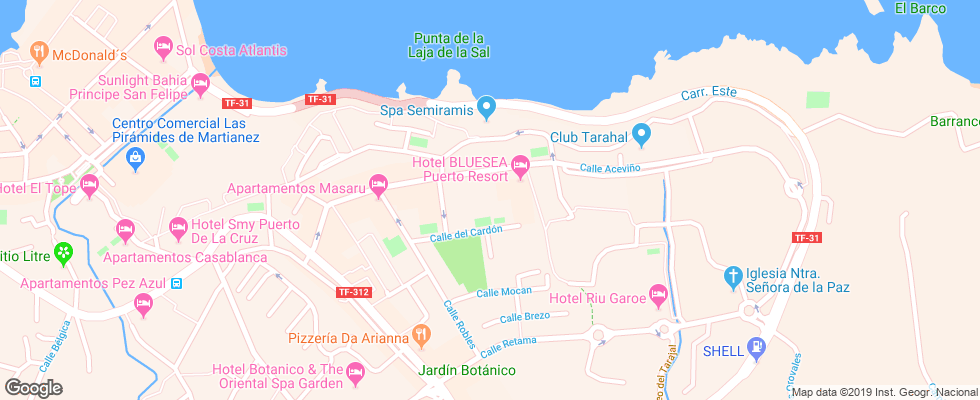 Отель Blue Sea Puerto Resort на карте Испании