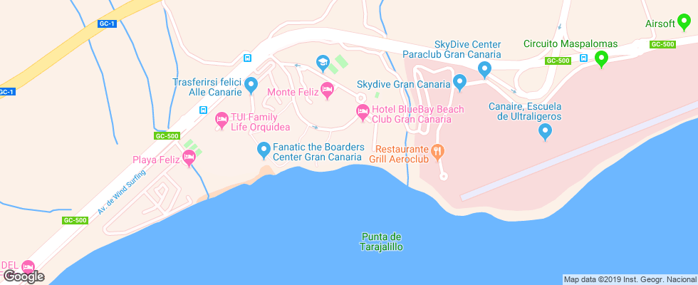 Отель Bluebay Beach Club на карте Испании
