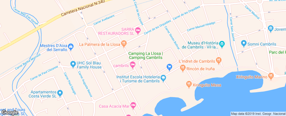 Отель Camping La Llosa на карте Испании