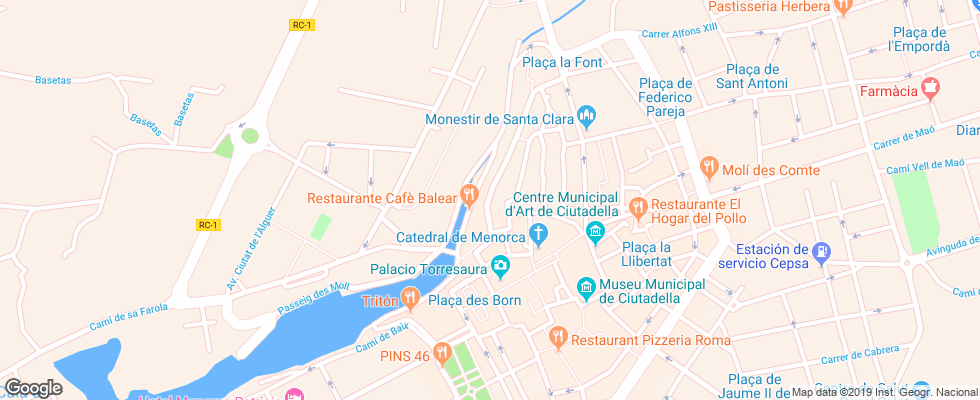 Отель Can Faustino на карте Испании