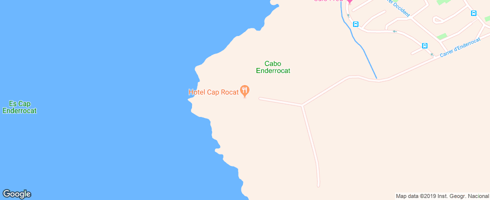 Отель Cap Rocat на карте Испании