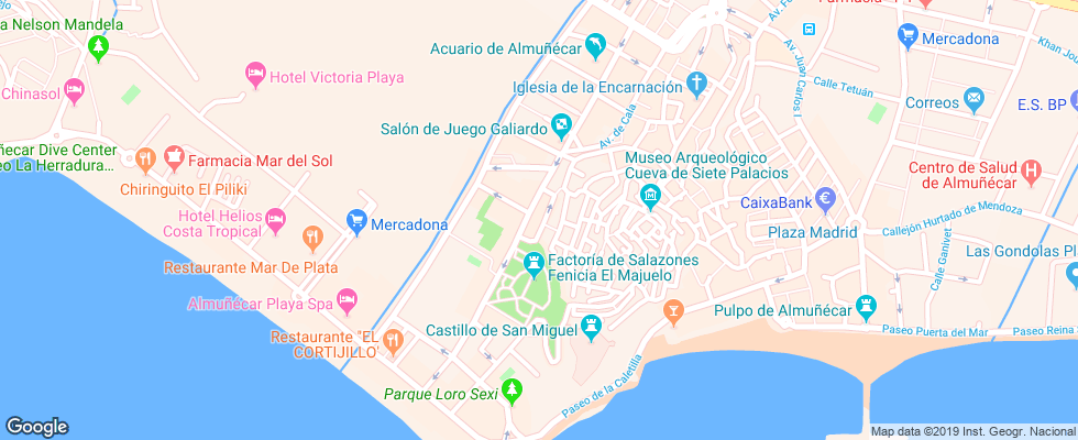 Отель Carmen Almunecar на карте Испании