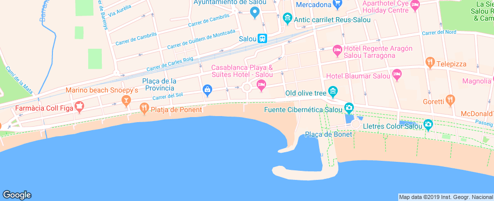 Отель Casablanca Playa на карте Испании