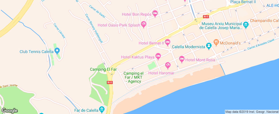 Отель Catalonia на карте Испании