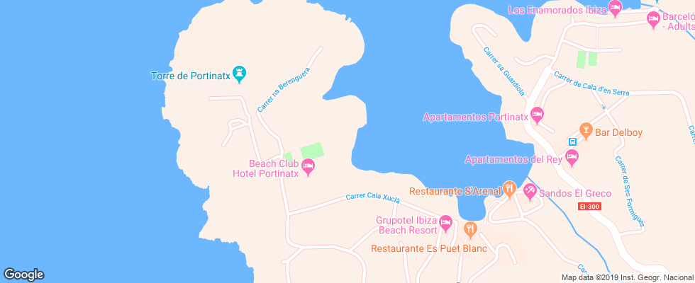 Отель Club Portinatx на карте Испании
