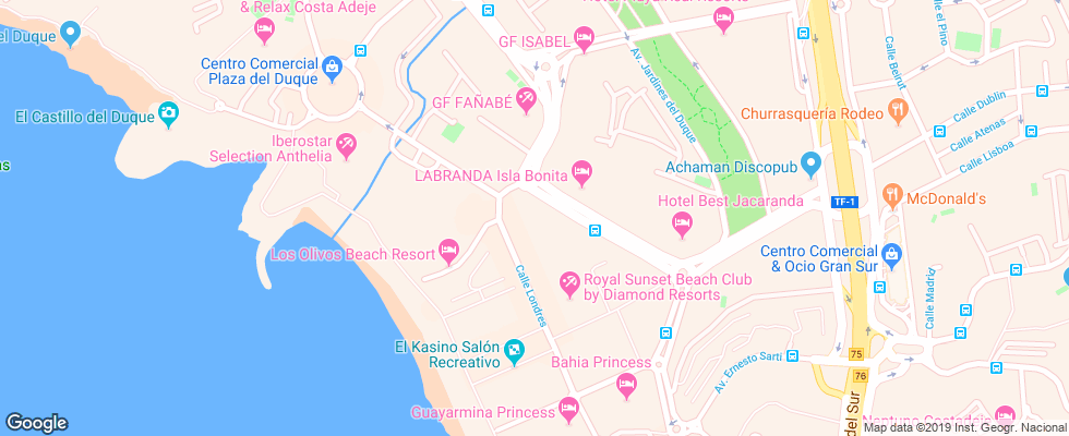 Отель Colon Guanahani на карте Испании