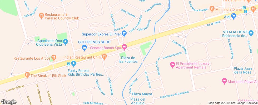 Отель Crowne Plaza Estepona на карте Испании
