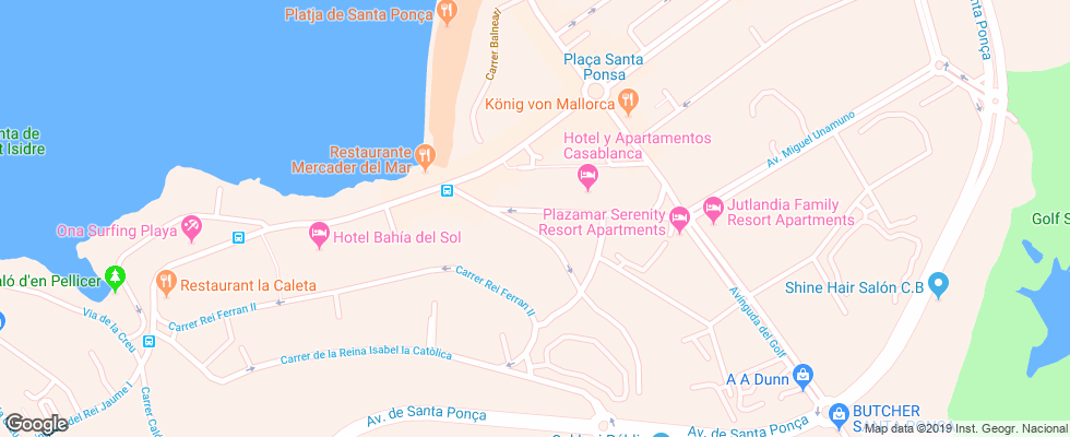 Отель Delfin Mar на карте Испании