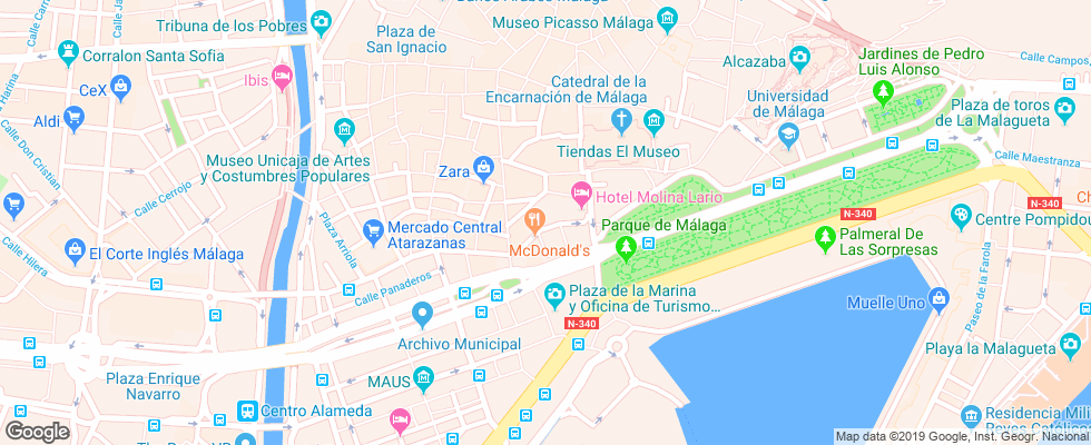 Отель Don Curro на карте Испании