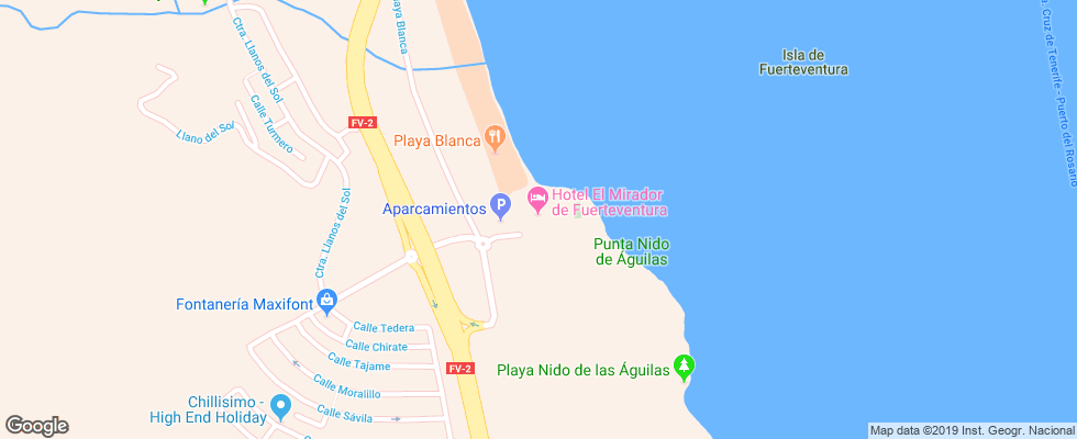 Отель El Mirador De Fuerteventura на карте Испании