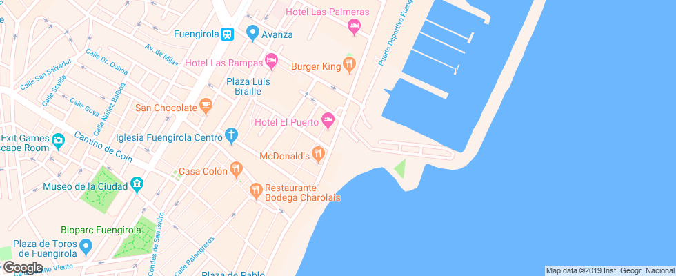 Отель El Puerto на карте Испании