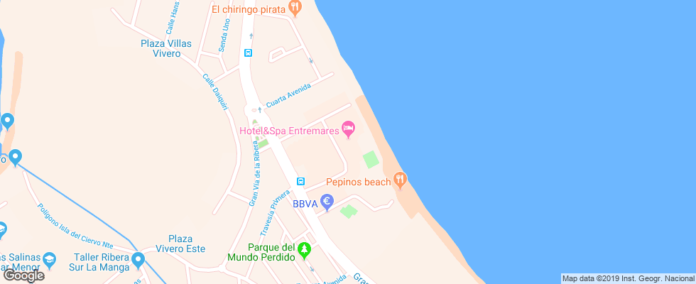 Отель Entremares на карте Испании