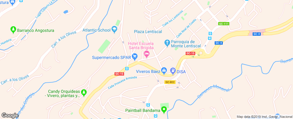 Отель Escuela Santa Brigida на карте Испании