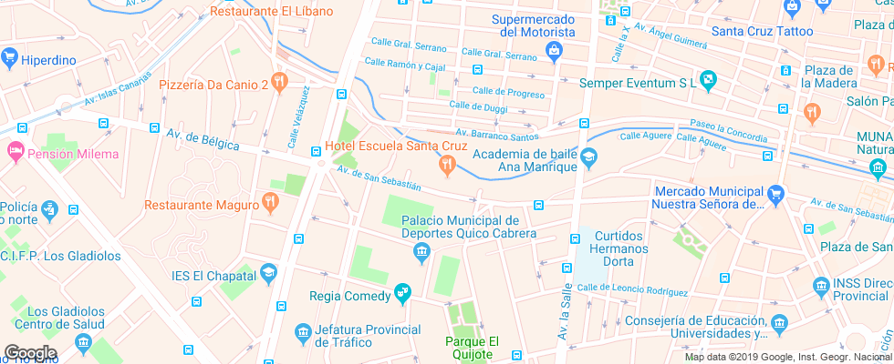 Отель Escuela Santa Cruz на карте Испании