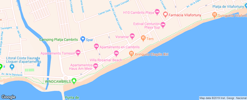 Отель Estival Centurion Playa на карте Испании