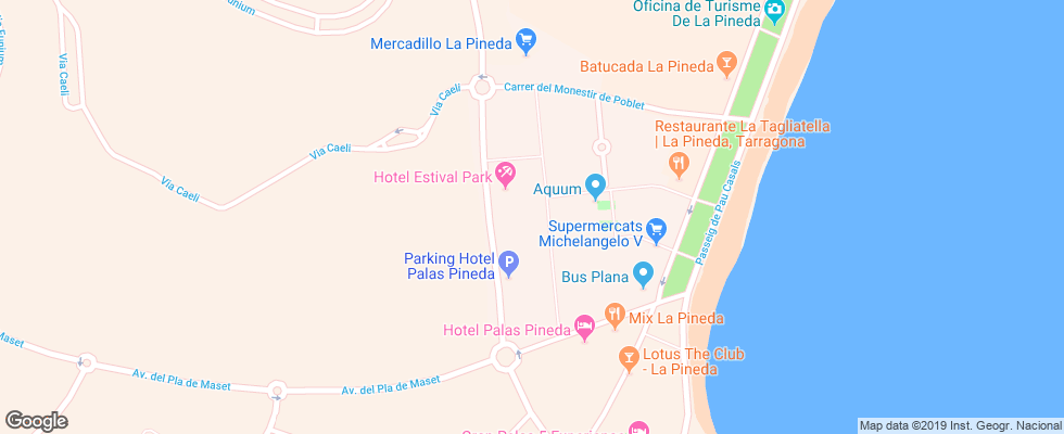 Отель Estival Park на карте Испании