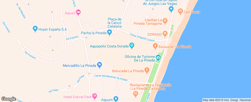 Отель Estival Park Apartments на карте Испании
