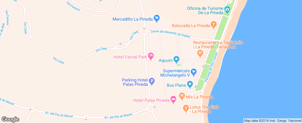 Отель Estival Park Club на карте Испании