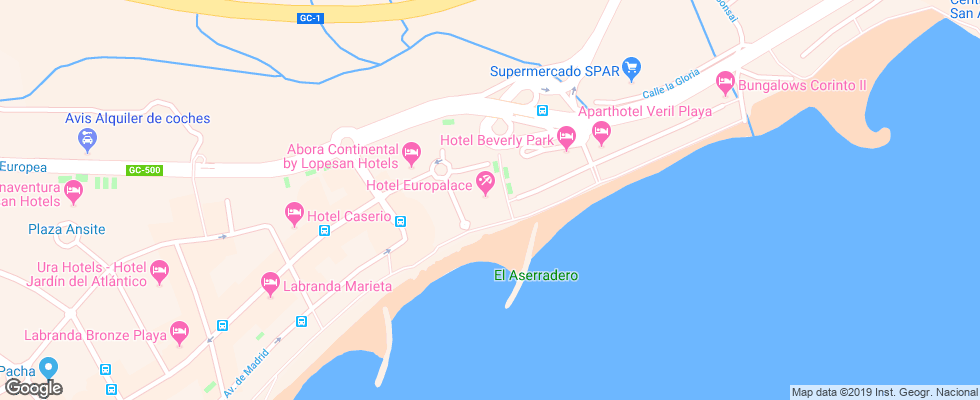 Отель Europalace Apt на карте Испании
