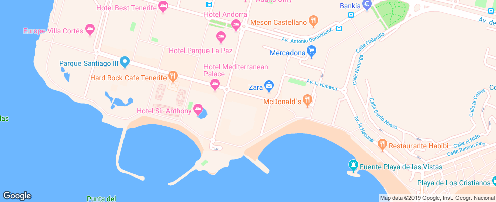 Отель Family Garden Compostela Beach на карте Испании