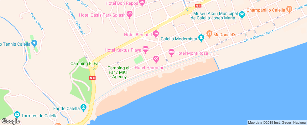 Отель Fragata на карте Испании