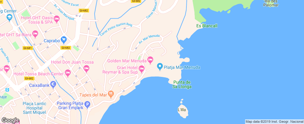 Отель Golden Mar Menuda на карте Испании