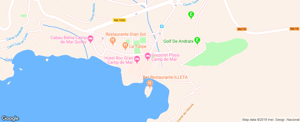 Отель Gran Camp De Mar на карте Испании