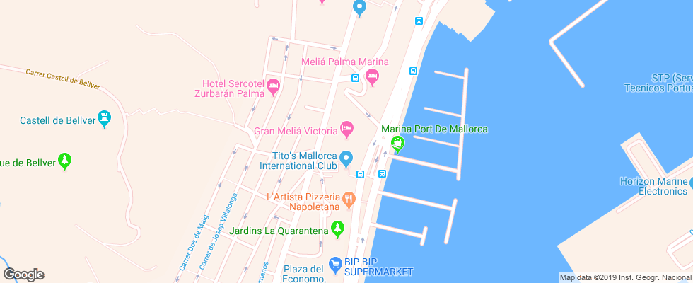 Отель Gran Melia Victoria на карте Испании