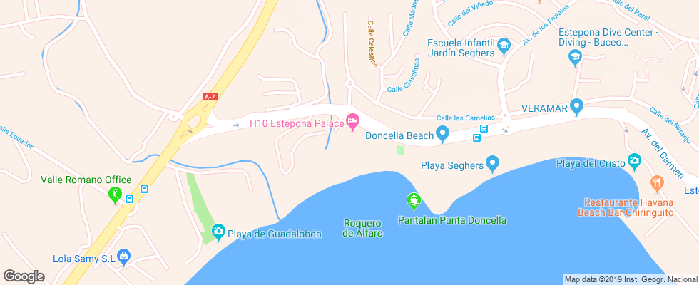 Отель H10 Estepona Palace на карте Испании