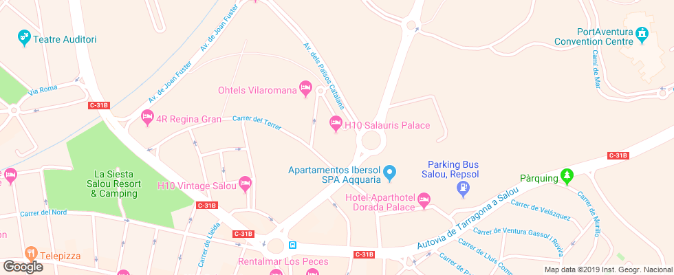 Отель H10 Salauris Palace на карте Испании