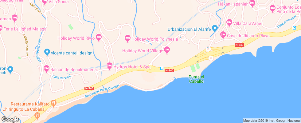 Отель Holiday Palace на карте Испании