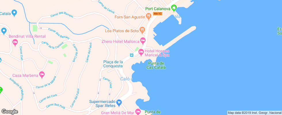 Отель Hospes Maricel на карте Испании