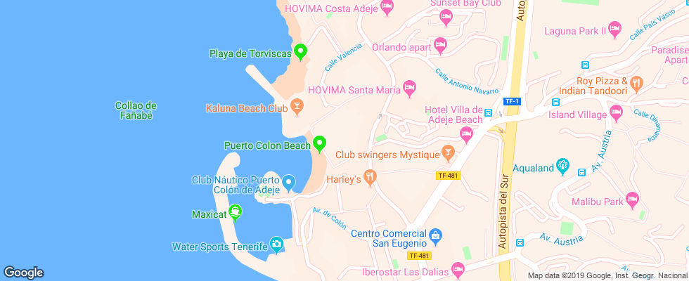 Отель Hovima La Pinta Apt на карте Испании
