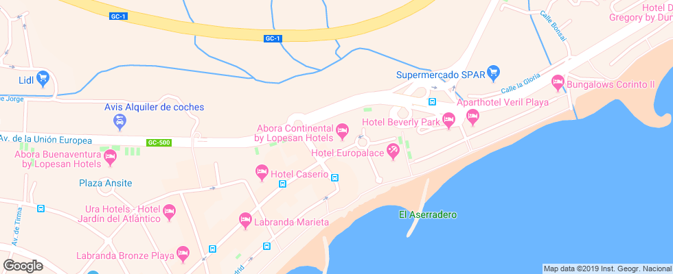 Отель Ifa Continental на карте Испании