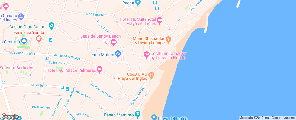 Отель Ifa Dunamar на карте Испании
