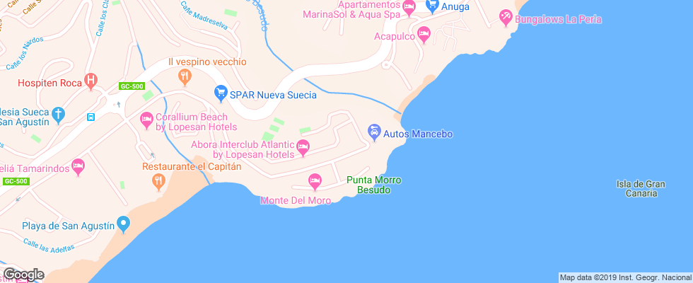 Отель Ifa Interclub Atlantic на карте Испании