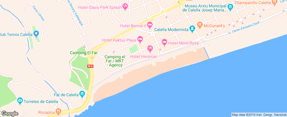 Отель Internacional на карте Испании