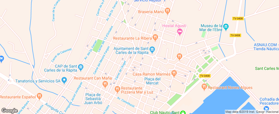 Отель La Rapita на карте Испании