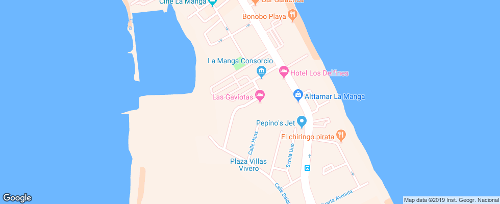 Отель Las Gaviotas на карте Испании