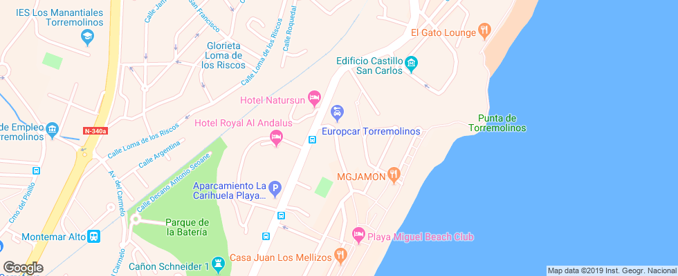 Отель Las Palomas на карте Испании
