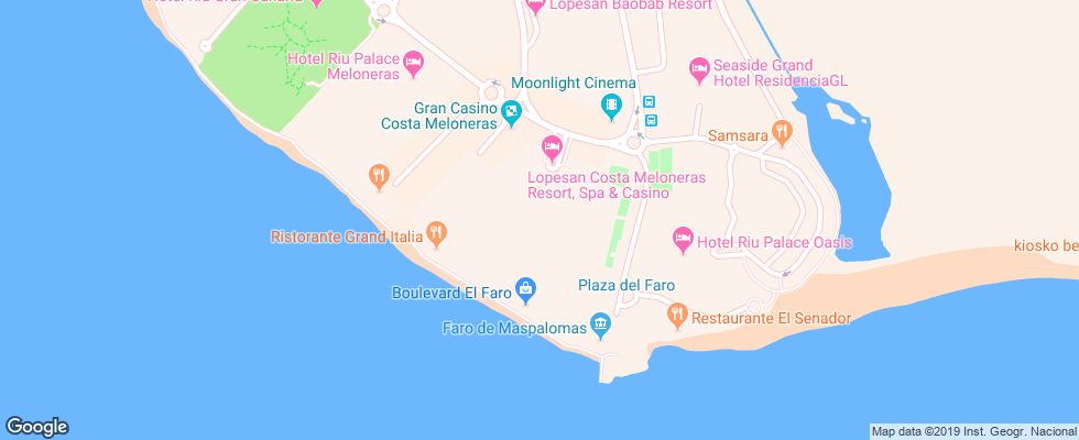 Отель Lopesan Costa Meloneras Resort на карте Испании