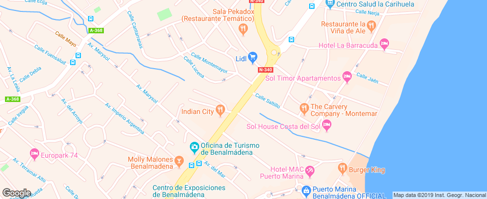 Отель Los Arcos Montemar на карте Испании