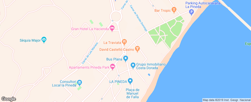 Отель Los Juncos на карте Испании