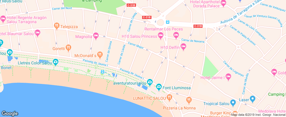 Отель Los Peces Rentalmar на карте Испании
