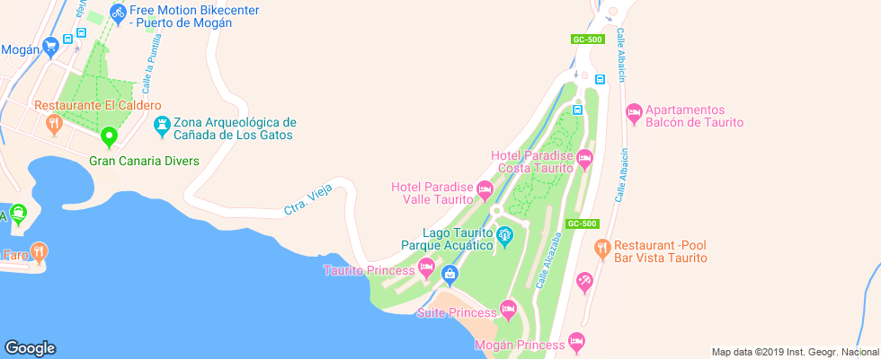 Отель Lti Paradise Valle Taurito на карте Испании